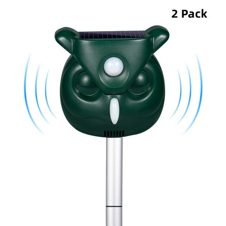 G · PEH Solar Animal Repeller, Ultrasonic Animal Repellent Outdoor, Waterproof Animal Deterrent for Cat Squirrel Skunk Dog Deer Rabbit Raccoon Coyote(2 Pack)