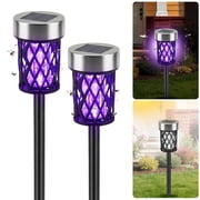 G   PEH Solar Mosquito Zapper, 2 Packs Outdoor Mosquito Repellent Mosquito Trap Waterproof Bug Zapper for Outside Solar Fly Zapper for Garden