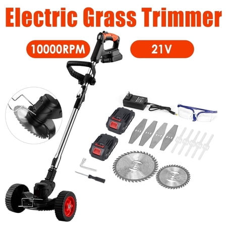 G PEH String Trimmer Cordless Weed Wacker, Power Grass Trimmer, 2000mAh Battery Powered Lawn Edger Electric Mower for Garden,Lightweight Small Push Lawn Mower Edger Lawn Tool