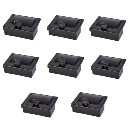 JahyShow Upgraded 8 Pcs Mouse Bait Station with Keys Visible Window Indoor Outdoor for Rats Mice Rodents (Black)