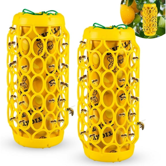 GPEH Wasp Traps,2 PCS Durable Paper Material Effective Bee Catcher Bird-Friendly Honeybee Trap