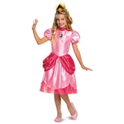 Nintendo Super Mario Bros. Princess Peach Halloween Costume for Children, Girls Size S (6/6X), by Disguise