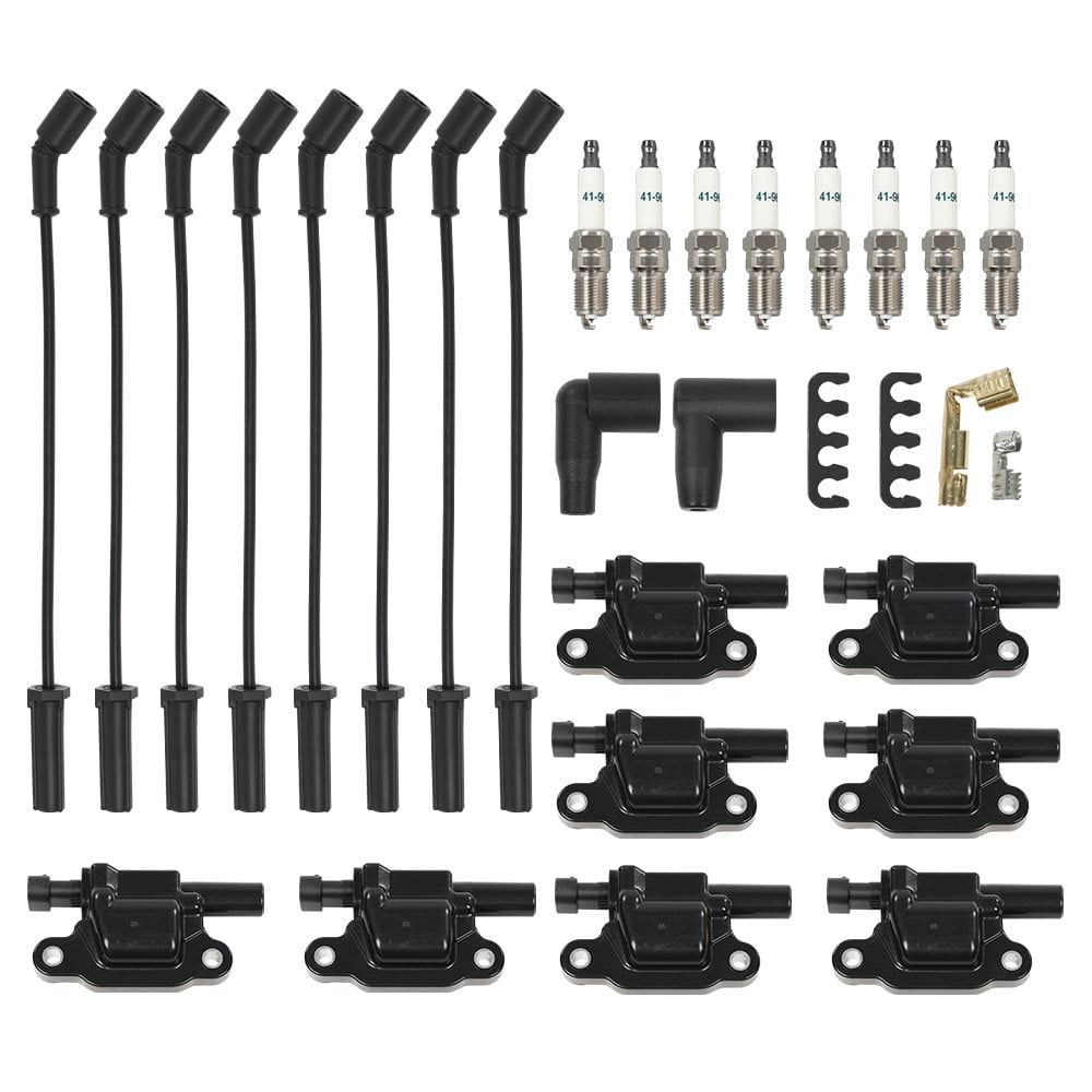 8 Pack Square Ignition Coil & Spark Plug Wire For Chevy GMC 4.8L 5.3L 6.0L 8.1L - Foto 4