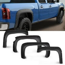 G-Plus Fender Flares Fit for 2007-2013 Chevy Silverado 1500 Wheel Cover Protector 4pcs Black