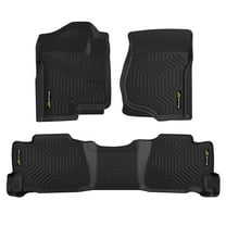 Floor Mats Fit for Chevy Silverado 2007-2013/GMC Sierra 1500 2007-2014 TPE All Weather Full Cover Protection 3 Piece Black