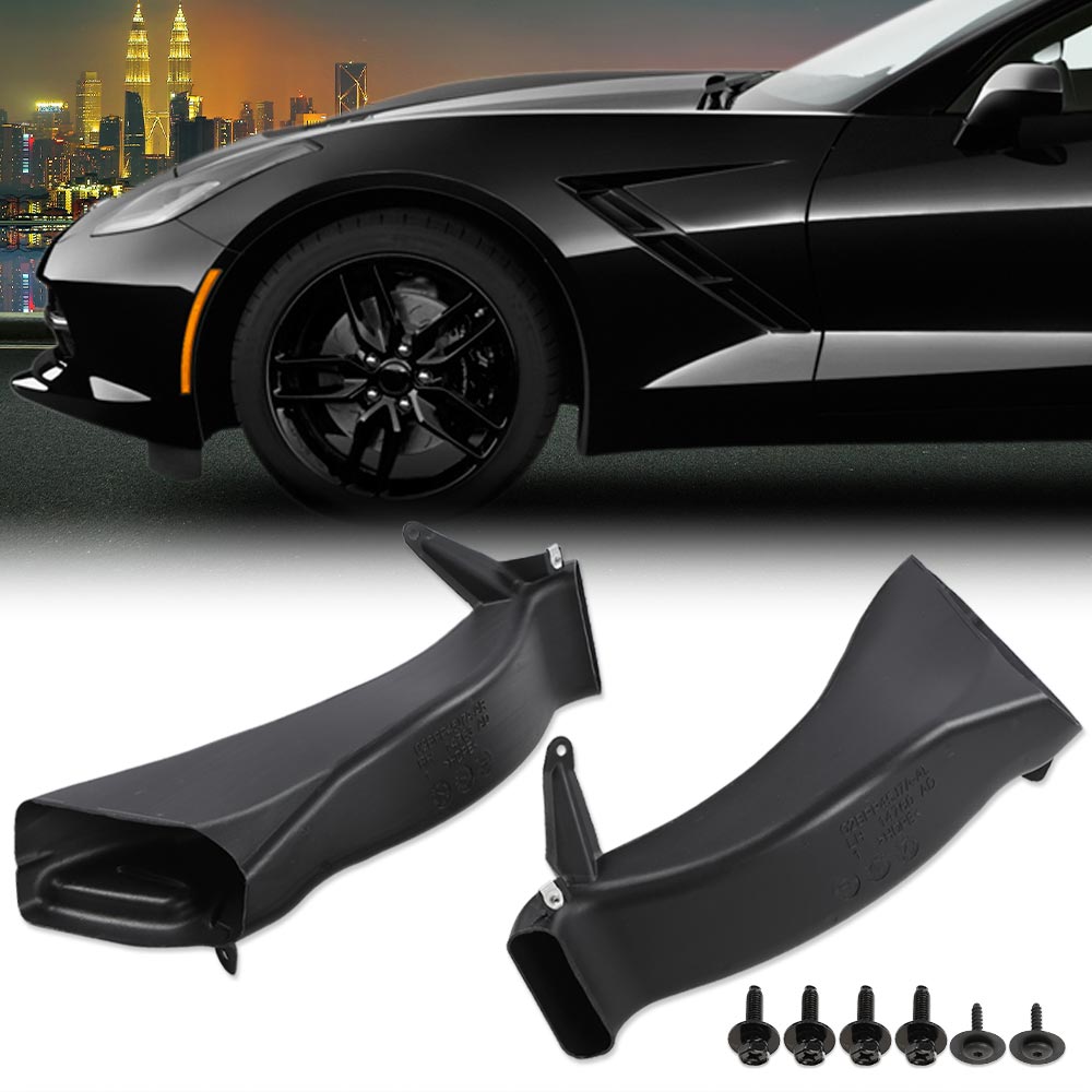 GPlus Front Brake Duct Kit Fit for 20152019 Chevrolet C7 Corvette Genuine GM C7 Z06 Black