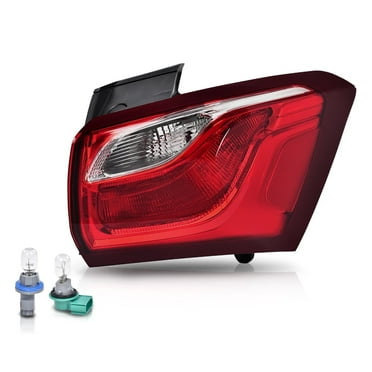 Tail Light w/Bulbs Right Passenger Side Fit for Chevy Equinox 2018-2020 (4-Door Sport Utility) Tail Lamp Red Lens