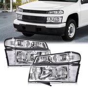 G-Plus Headlights Assembly Bumper Headlamps Fit for 2004-2012 Chevy Colorado/GMC Canyon