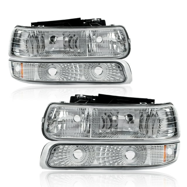 GPlus Headlights Assembly Fit for 19992002 Chevy Silverado/ 20002006
