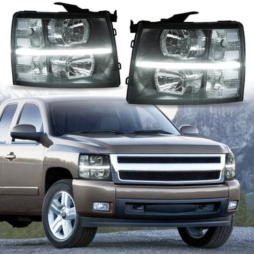 Halogen Headlights Assembly Pair For Chevy Silverado 1500/2500HD/3500HD 2007-2014