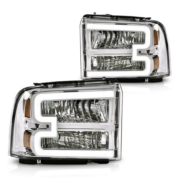 G-Plus LED DRL Headlights Fit for Ford F250 F350 F450 F550 Super Duty 2005-2007 Bumper Headlamps
