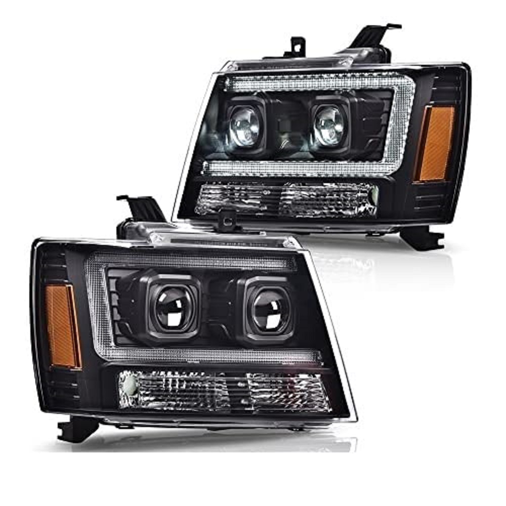 GPlus LED Tube Dual Projector Headlights Kit Fit for 20072014 Chevy