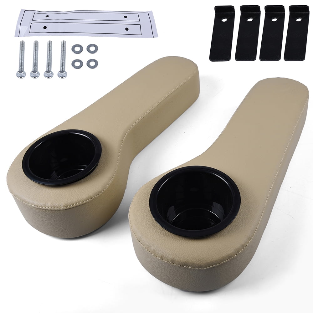 GPlus One Pair of Rear Seat Armrest with Cup Holder Universal Fit for