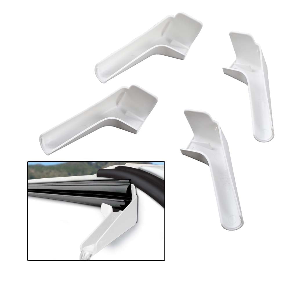 GPlus RV Rain Gutter Spout Long Version White Gutter Spout 3 1/2" Long