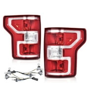 Rear Tail Light W/Bulbs & Wiring Harness Left&Right Fit for Ford F150 2018-2020 Tail Lamp