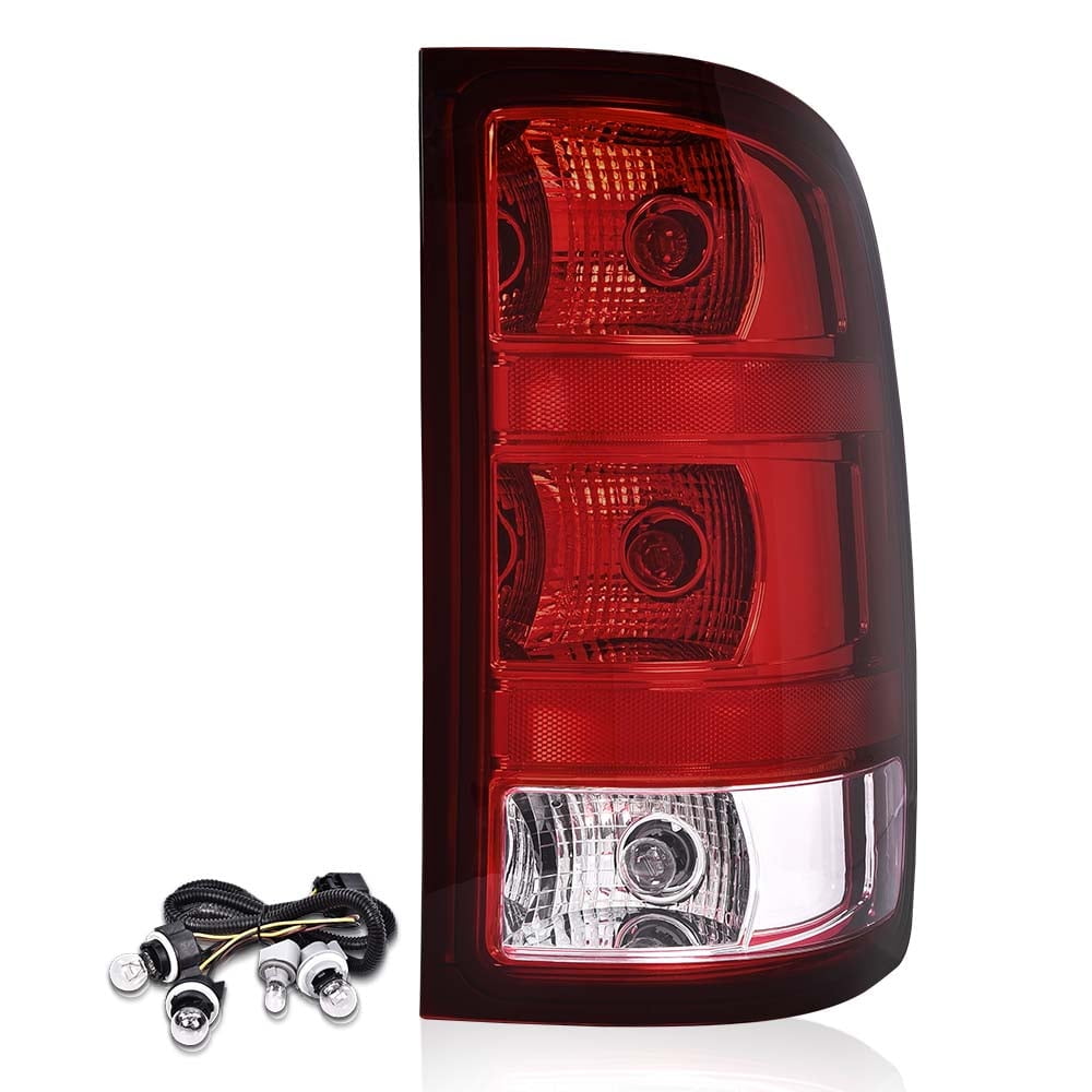 2007 Gmc Sierra Tail Lights LED Tube Tail Lights For GMC Sierra 1500/2500HD/ 3500HD (2007-2014) - Clear Lens, Black Housing, DOT Certified Clear Lens Black Housing Tail Lights - Foto 9