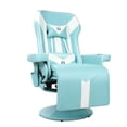 thumbnail image 1 of G-ROCKER King Throne Ergonomic Gaming Chair High Back Video Racing Chair Swivel Recliner Chair with Footrest, Adjustable Backrest, Headrest, Lumbar Support, Cupholders, Cyan White, 1 of 6