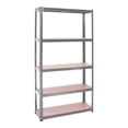 thumbnail image 1 of G-Rack Garage Storage Shelving Unit - 1 Bay, Grey Racking - 70” x 35” x 12” - 5-Tier Shelves - 386lbs Load/Tier (1929lbs/Unit) - 5 Year Warranty, 1 of 6