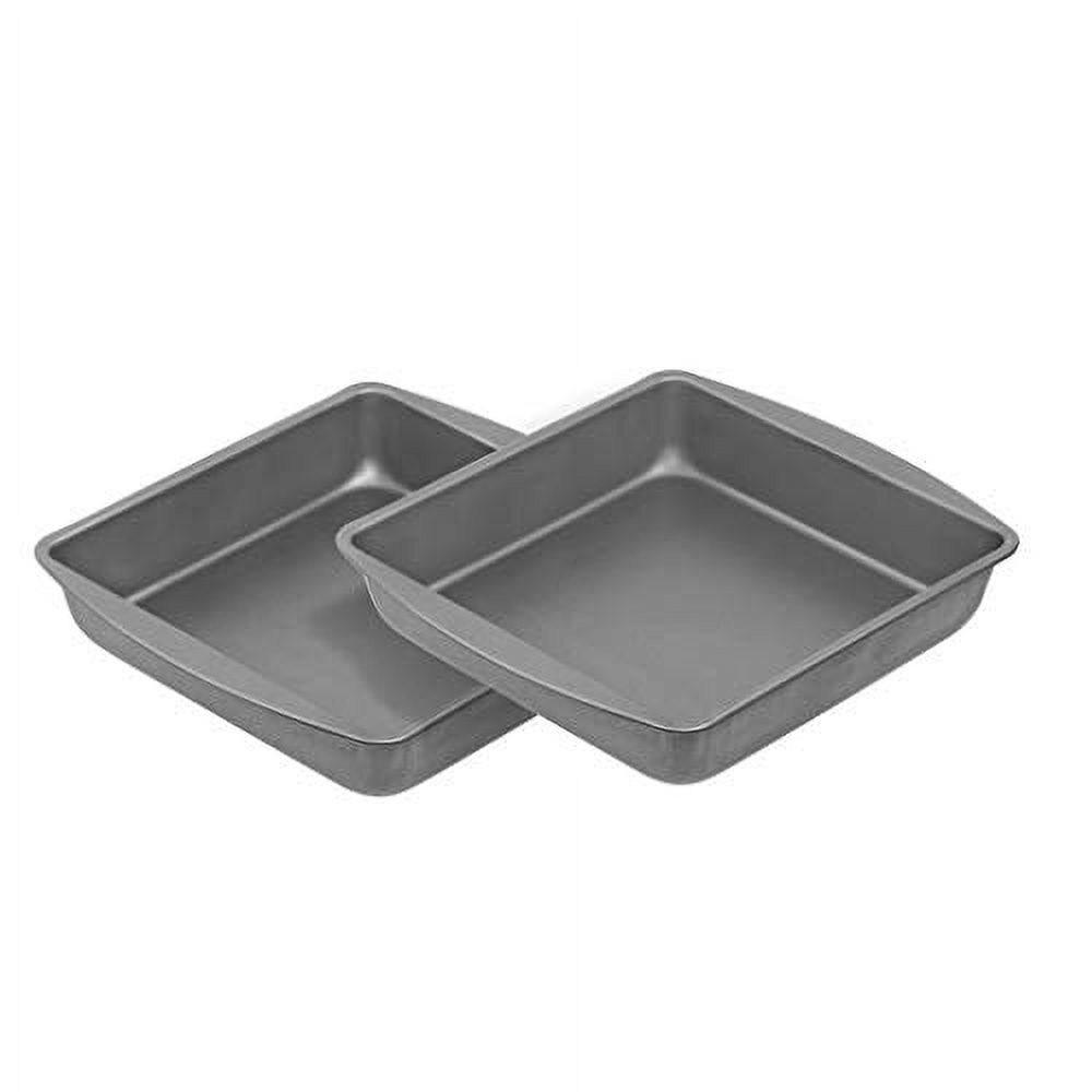 Baker's Secret Nonstick Square Cake Pan 8, Carbon Steel Pan with