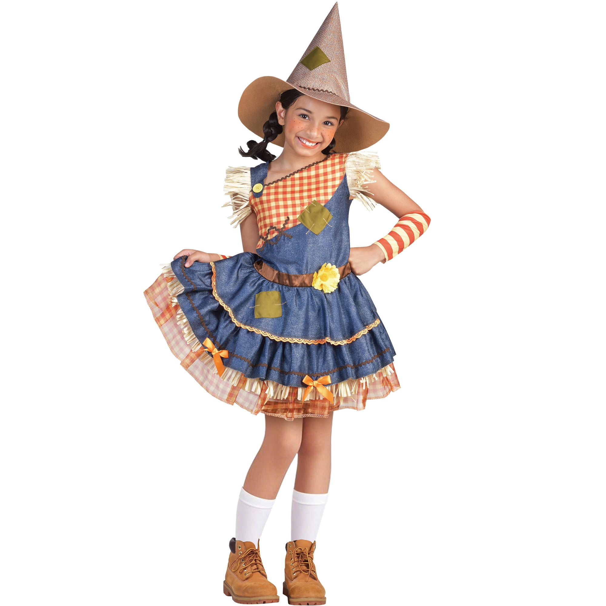 Scarecrow Sweetie Halloween Costume for Children, Girls' Size L (10/12), by Way to Celebrate