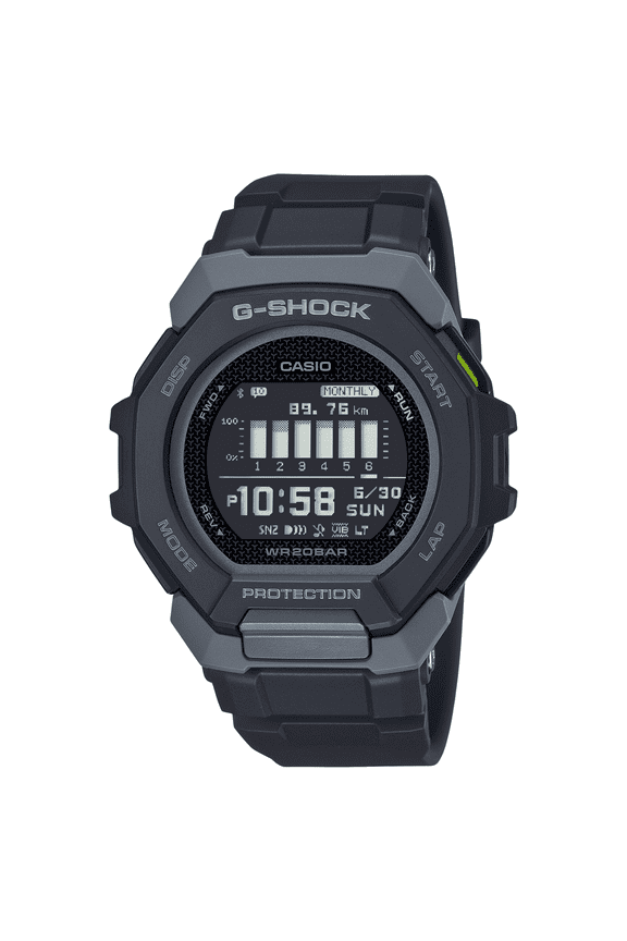 G-Shock Men's Connected Fitness Watch GBD300-1  Bluetooth, Shock Resistant, 200M Water Resistant, Black Resin