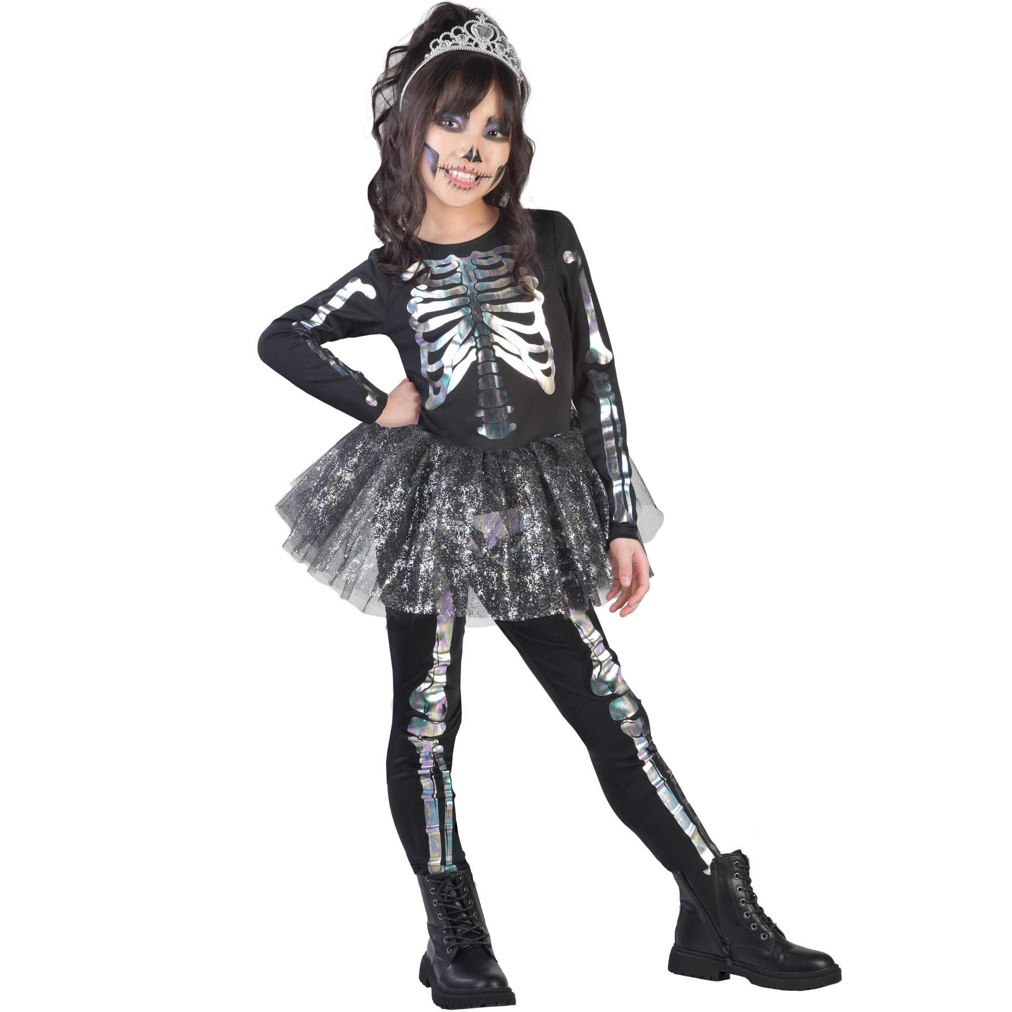 Skelerina Halloween Costume for Children, Girl's Size S (6/6x), by Way to Celebrate
