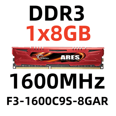 G.SKILL ARES DDR3 1600MHz 8GB RAM Desktop Memory DIMM for PC,1x8GB,F3-1600C9S-8GAR