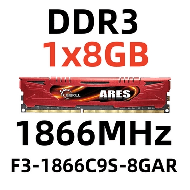G.SKILL ARES DDR3 1866MHz 8GB RAM Desktop Memory DIMM for PC,1x8GB,F3-1866C9S-8GAR