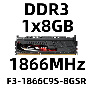 G.SKILL RAM SNIPER DDR3 1866MHz 8GB Desktop Memory DIMM for PC,1x8GB,F3-1866C9S-8GSR