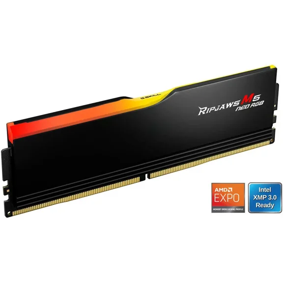 G.SKILL Ripjaws M5 Neo RGB Series 16GB 288-Pin PC RAM DDR5 6000 (PC5 48000) Desktop Memory Model F5-6000J3636F16GX1-RM5NRK