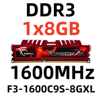 G.SKILL RipjawsX DDR3 1600MHz 8GB RAM Desktop Memory DIMM for PC,1x8GB,F3-1600C9S-8GXL