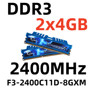 G.SKILL RipjawsX DDR3 2400MHz 8GB RAM Desktop Memory DIMM for PC,2x4GB,F3-2400C11D-8GXM