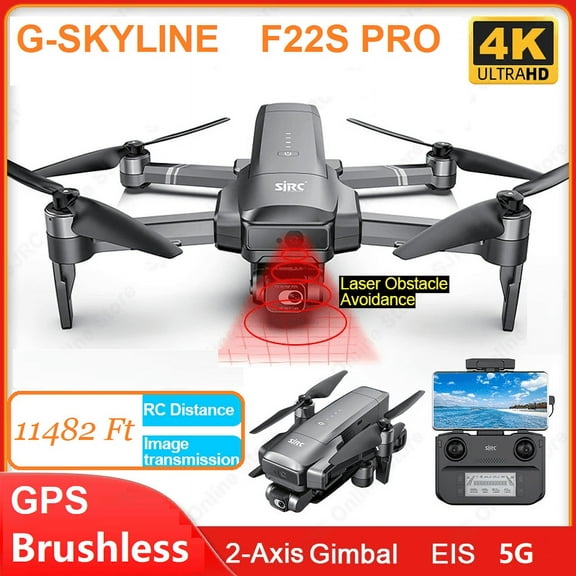 G-SKYLINE F22S PRO 4K UHD EIS Camera GPS 5G FPV Brushless power 3.5km (11482 Ft) Transfer Distance