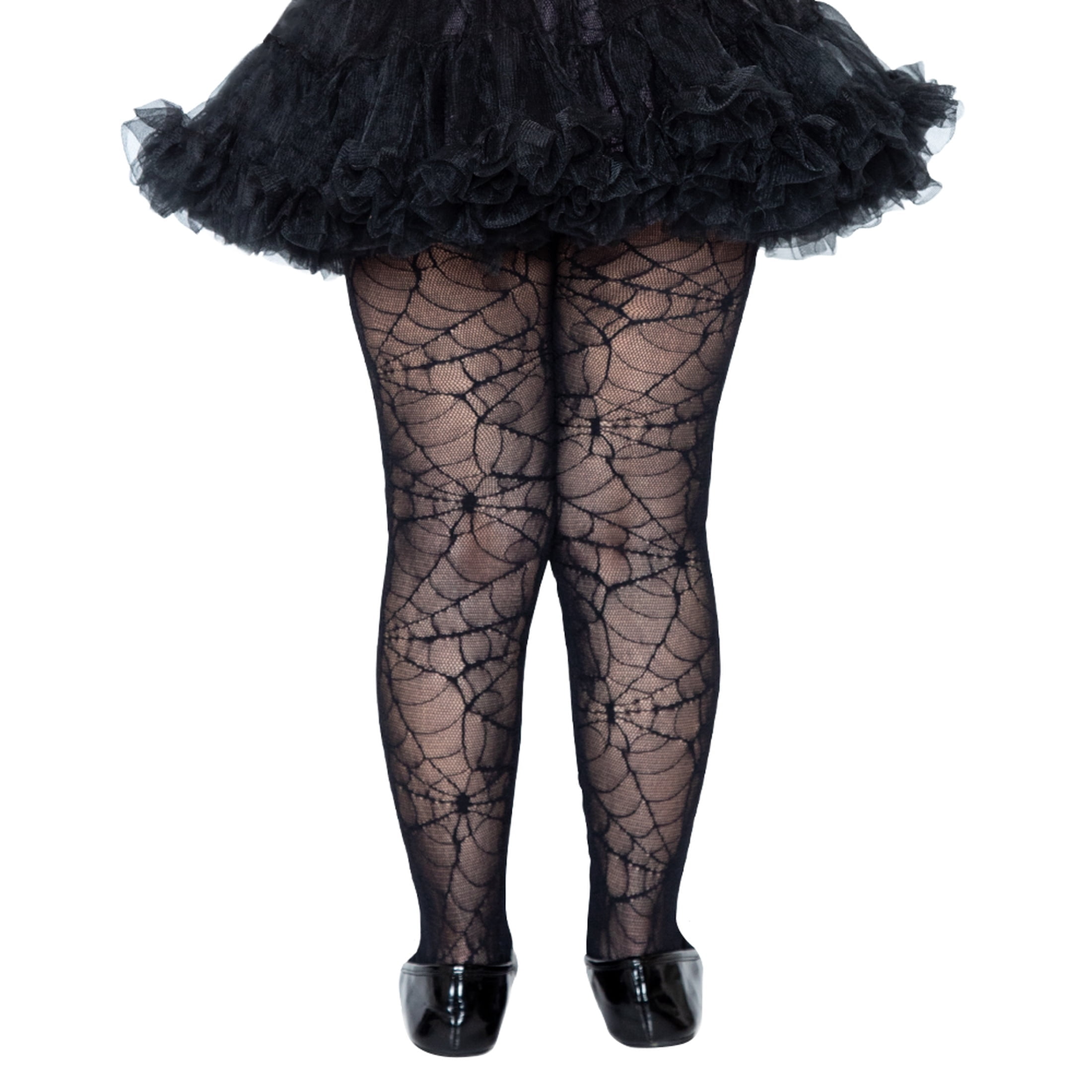 Spiderweb Tights Costume Accessory for Children, Black, M (7/8), Halloween by Way To Celebrate