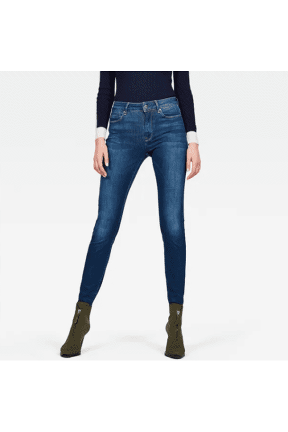 RAW Women's Dark Aged Shape High Super Skinny Jeans