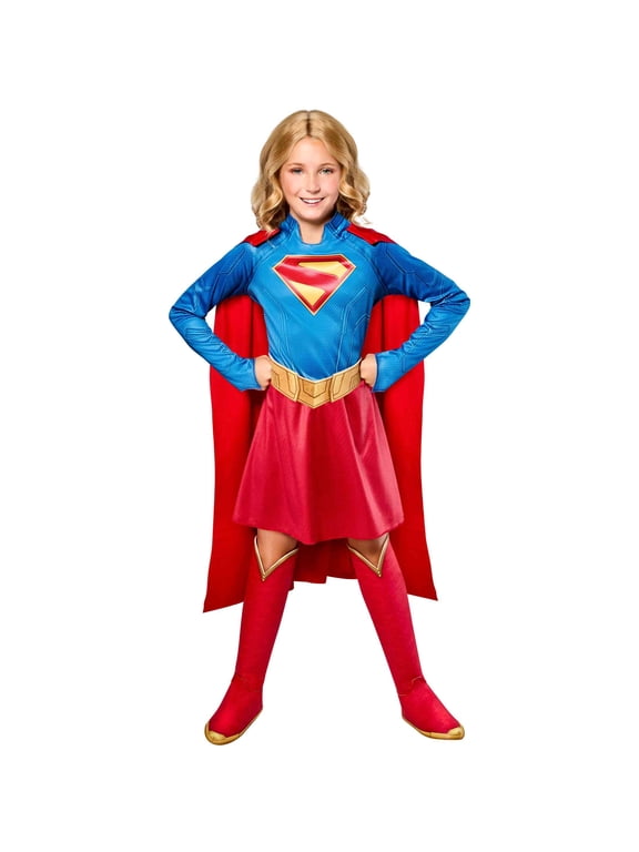 DC's Supergirl Halloween Costume for Children, Girls' Size L (10/12), by Rubies
