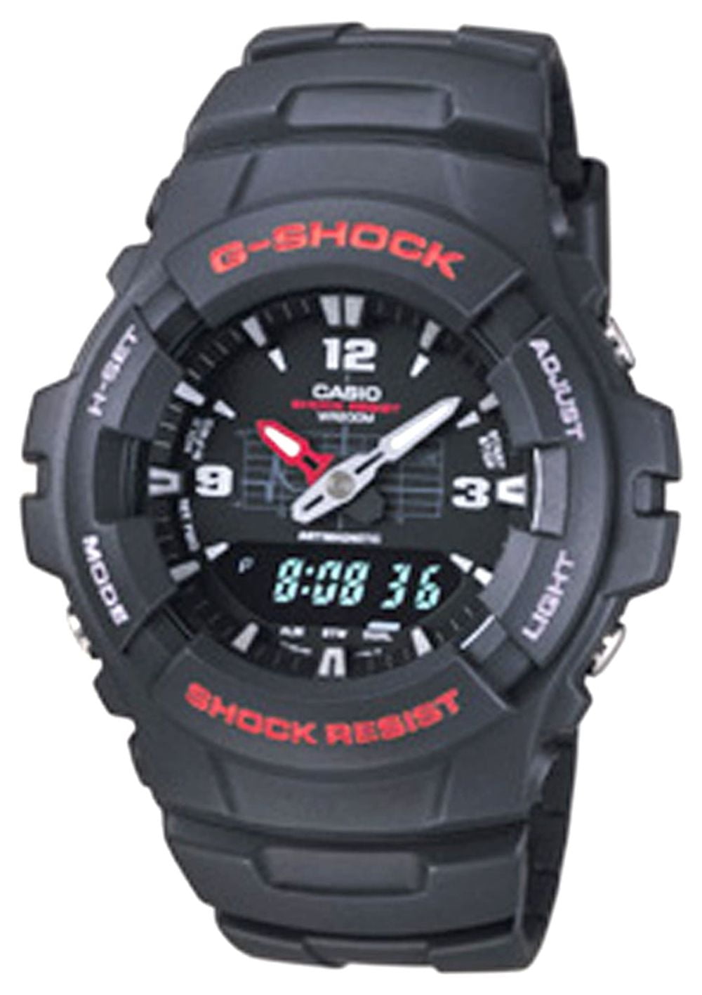 reloj deportivo hombre Casio G-Shock G100-1B 200m WR LED Hora Dual