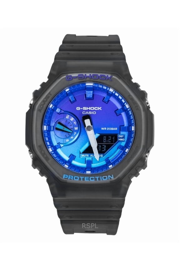 G-Shock Analog Digital Resin Strap Blue Dial Quartz GA-2100FLS-8A2 200M Men's Watch