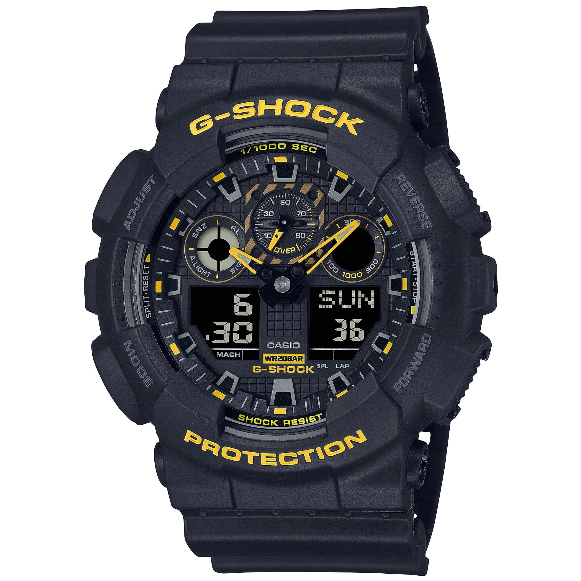 Buy G-Shock GA100 Ana-Digi Black Yellow Online Ireland Ubuy