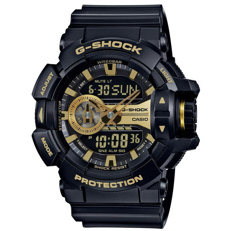 G-Shock by Casio Men's 55mm Resin Shock Resistant Wristwatch, Black & Gold, (GA400GB-1A9CR) G-Shock by Casio Men's 55mm Resin Shock Resistant Wristwatch, Black & Gold, (GA400GB-1A9CR)