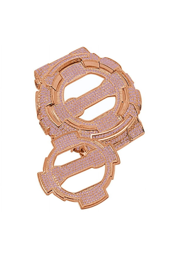 G-Shock Watch Series GA100 Bezel + Face Plate 2 Piece Combo Set 4.50 Cwt. Simulated Diamond 14K Rose Gold/Pink Finish Unisex Custom Insert Cover Case