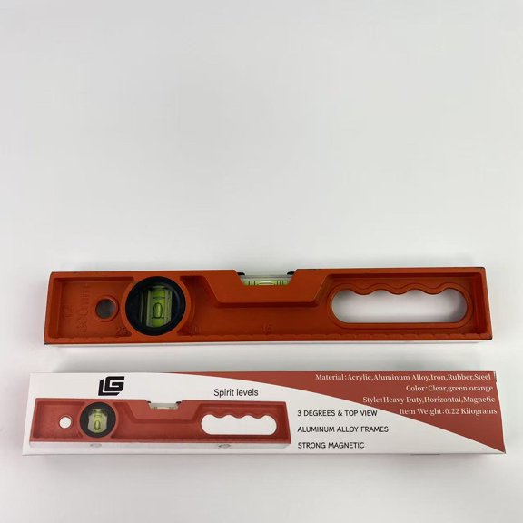 G Spirit levels,18 Inch Magnetic Spirit Level with Metric Scale, 3 Different Bubbles-45/90/180