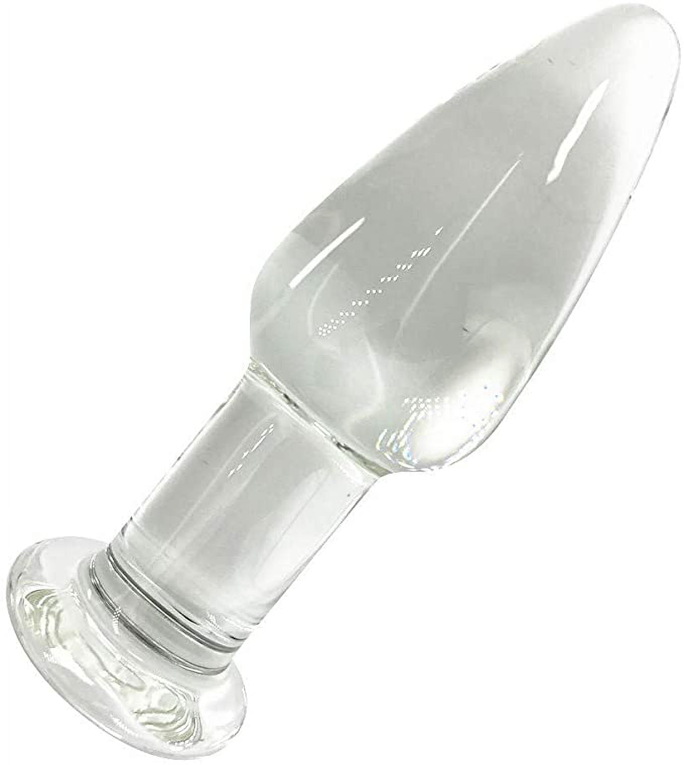 G Spot Adult Sex Toy Small Anal and Vaginal Plug for Beginners Transparent Crystal Glass Anal
