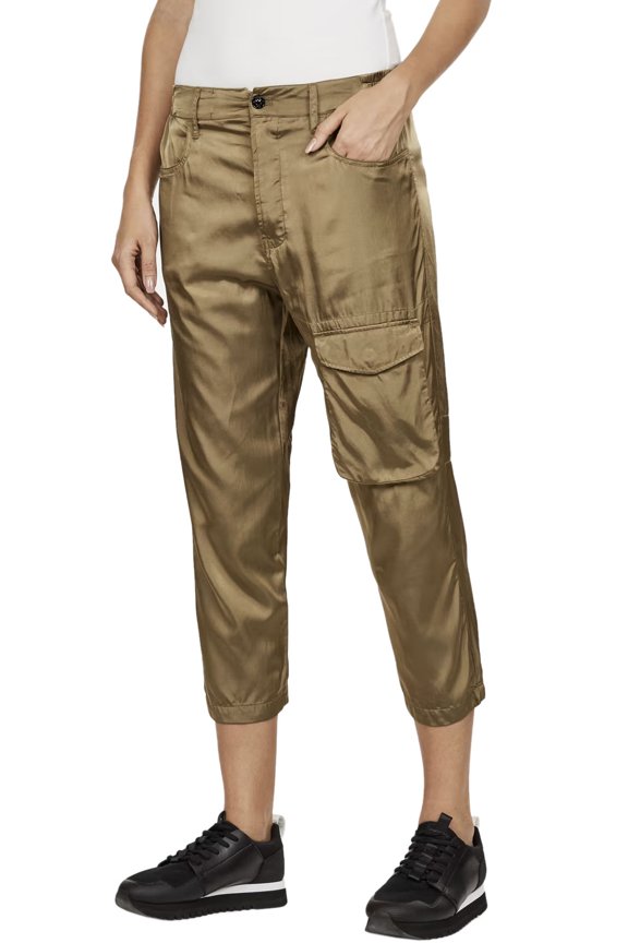 Raw Womens Boxxa 3D Boyfriend Cargo Pants 25 x 30 Army Green - NWT $170