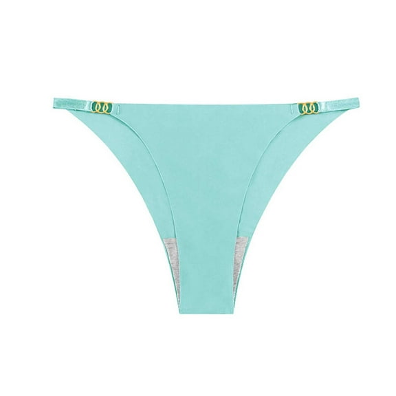 G-String Thongs for Women Seamless Underwear Breathable Slim Belt Low Rise Cheeky Panties, Mint Green, Medium