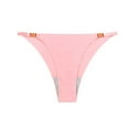 thumbnail image 1 of G-String Thongs for Women Seamless Underwear Breathable Slim Belt Low Rise Cheeky Panties, Pink, Large, 1 of 2