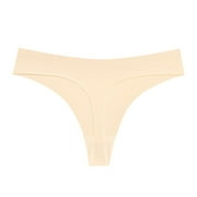 LUCKYRCC G Strings for Women Slutty Tiny Silk Underwear No Show Thong Comfortable Thongs for Women Low Rise Underwear Women and Traceless Low Waist Hip Wrap Triangular Underwear