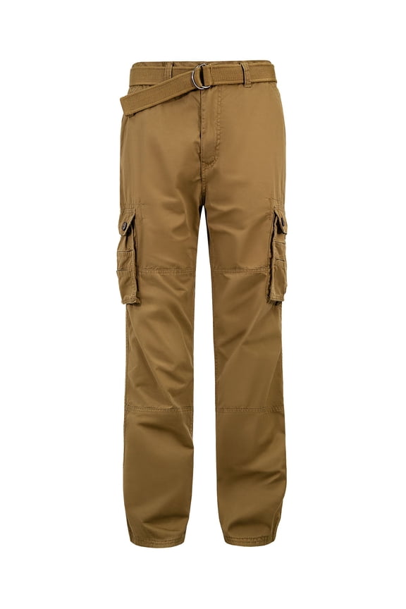 G-Style Men's Essential Enzyme Washed Twill Cargo Pants Timber 34/32