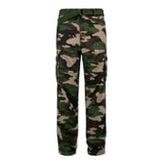 G-Style Mens Essential Enzyme Washed Twill Cargo Pants Woodland Camo 38/32