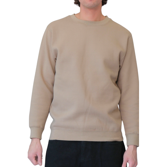 G-Style USA Basic Solid Crewneck Sweatshirt MSC13126 - Stone - 2X-Large